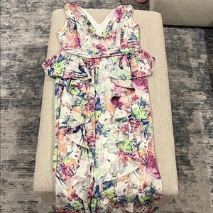 Floral Maxi Dress with Ruffle Accents